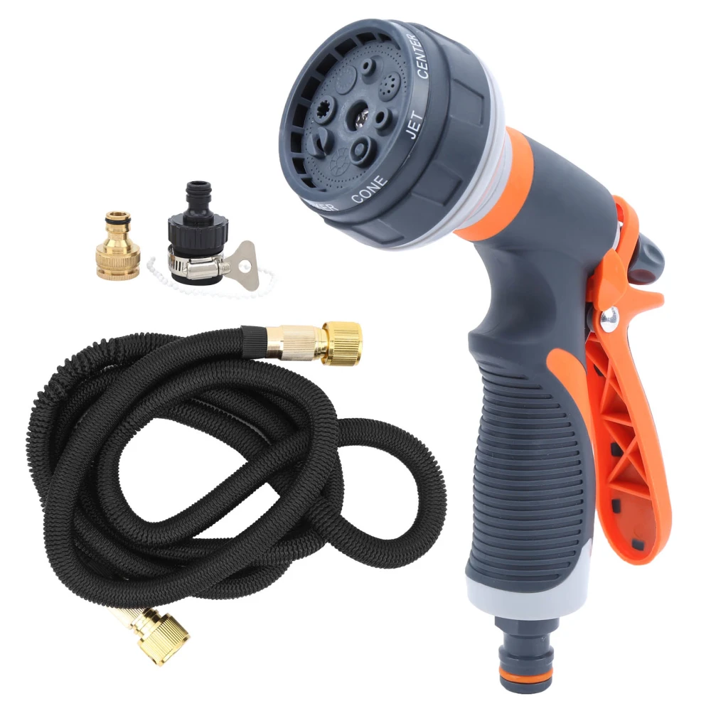 Spray Nozzle Washing Sprayer Gun Garden Hose Head 8‑Functions for Watering Irrigation Car Washing