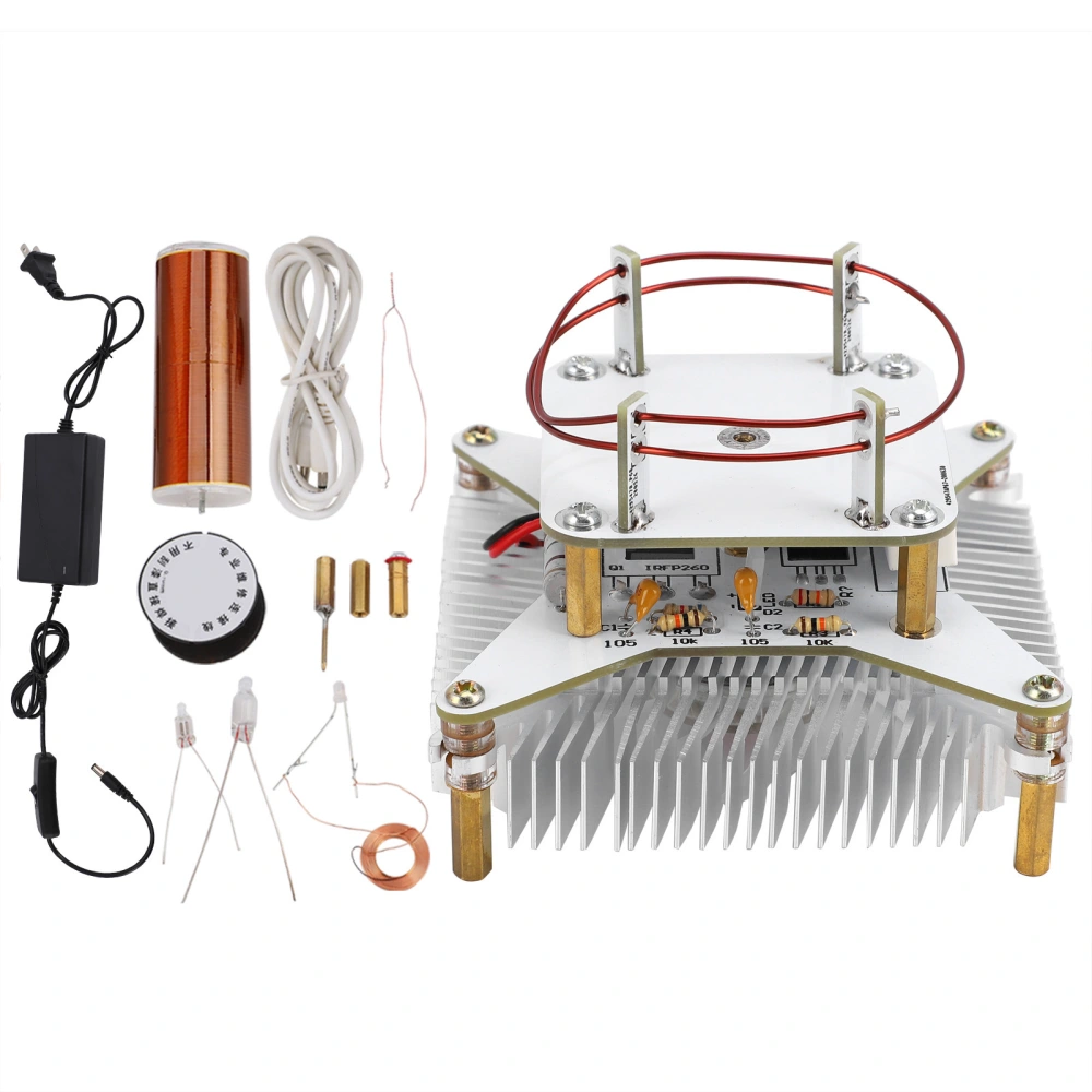 Music Tesla Coil Plasma Speaker Wireless Transmission of Sound Solid Power Supply DIY Kit AC110‑240V