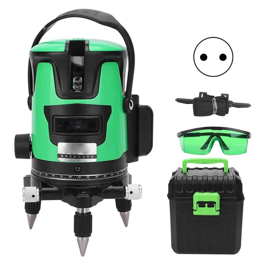 Automatic Self Leveling 360 Degree Rotating 3 Lines Green Beam Laser Leveler Tool AC100-240V