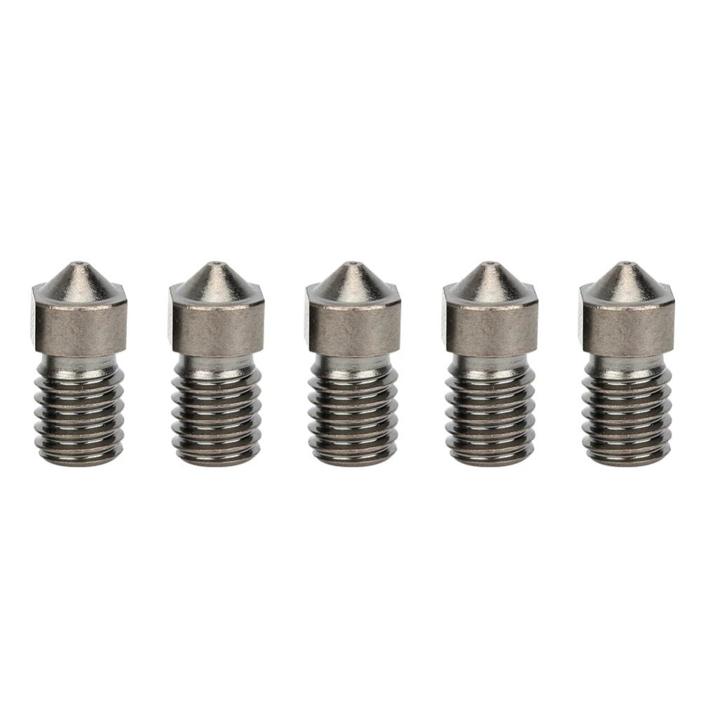 5Pcs 3D Printer Nozzle Hardened Steel Die Super Hard Accessories Printing Supplies0.2mm