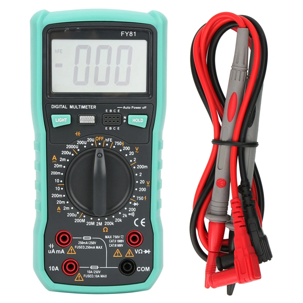 FY8 Portable Digital Multimeter DC/AC Voltage Current Capacitance Resistance Tester Meter