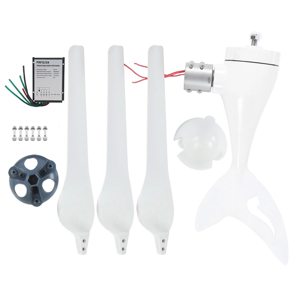 Wind Generator Kit 3 Blades with Controller Power Supply for Street Lights NE‑200S11 200WDC12V