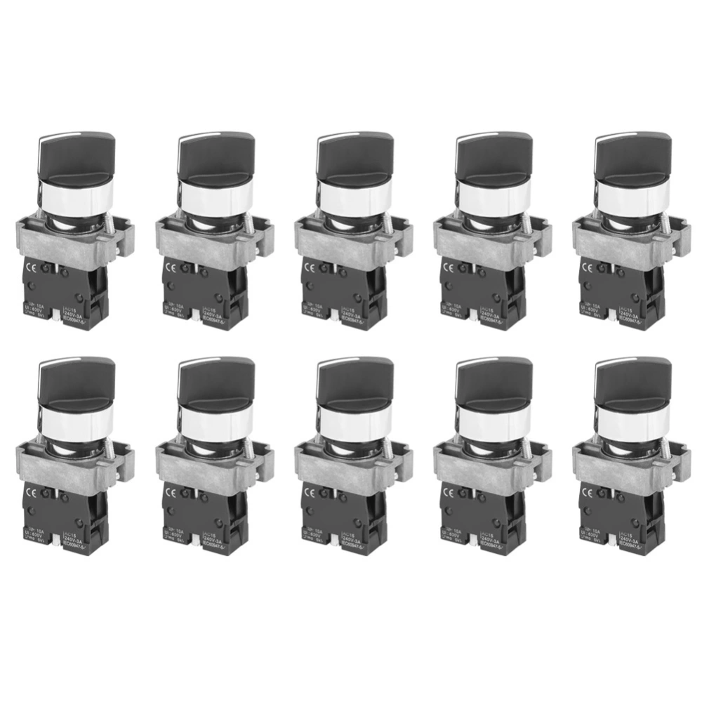 10Pcs BERM Button Switches Normally Closed Safety 2Level Knob Switch 6KV AC240V(BEM&#8209;XB2&#8209;10x 22 )