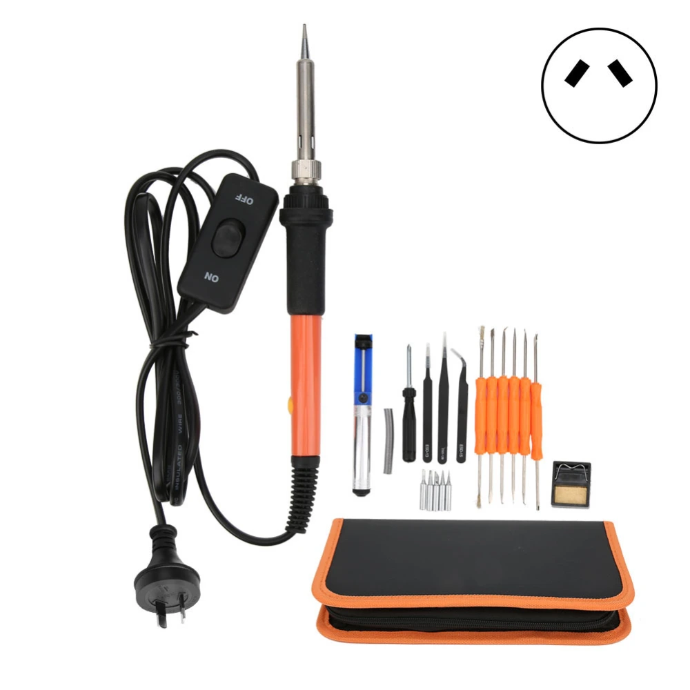 20Pcs Electric Soldering Iron Set Temperature Adjustable with Switch Welding ToolsAC220V AU Plug