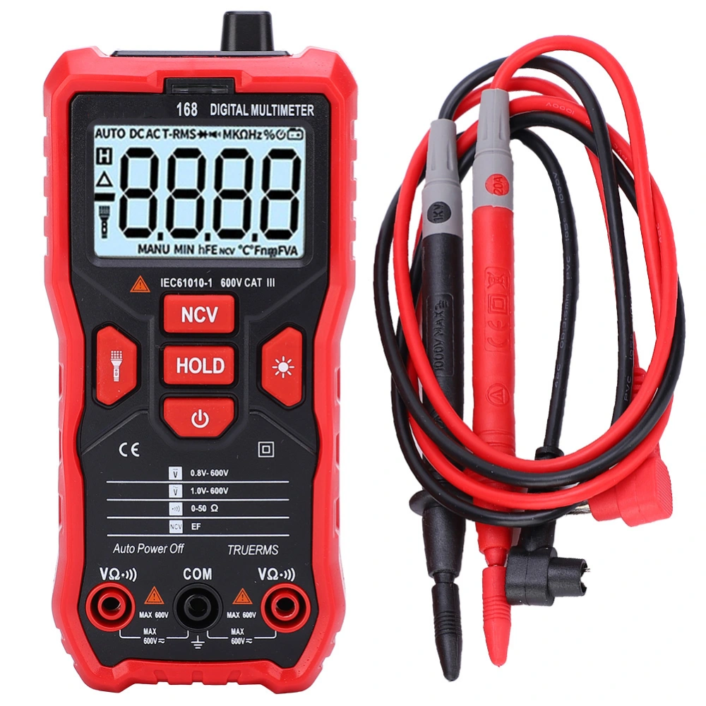 UA168 Mini HandHeld LCD Digital Multimeter AC DC Voltage Resistance Tester with Test Probes