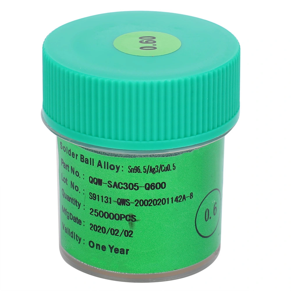 BGA LeadFree Solder Ball Tin Balls 25W for PCB Board Rework Reballing Accessories 0.6MM