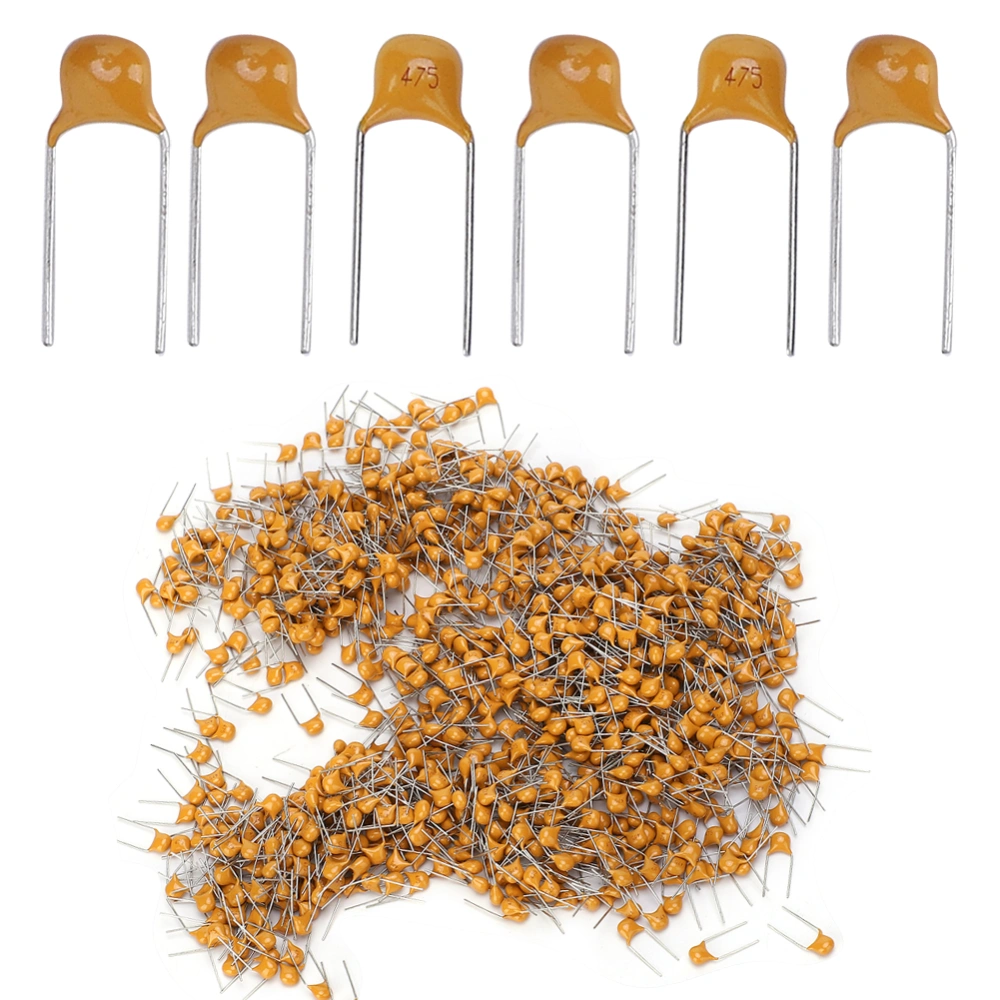 1000Pcs Ceramic Capacitor InLine Monolithic 4.7UF Pin Pitch 5.08MM DC50V Deviation 10%