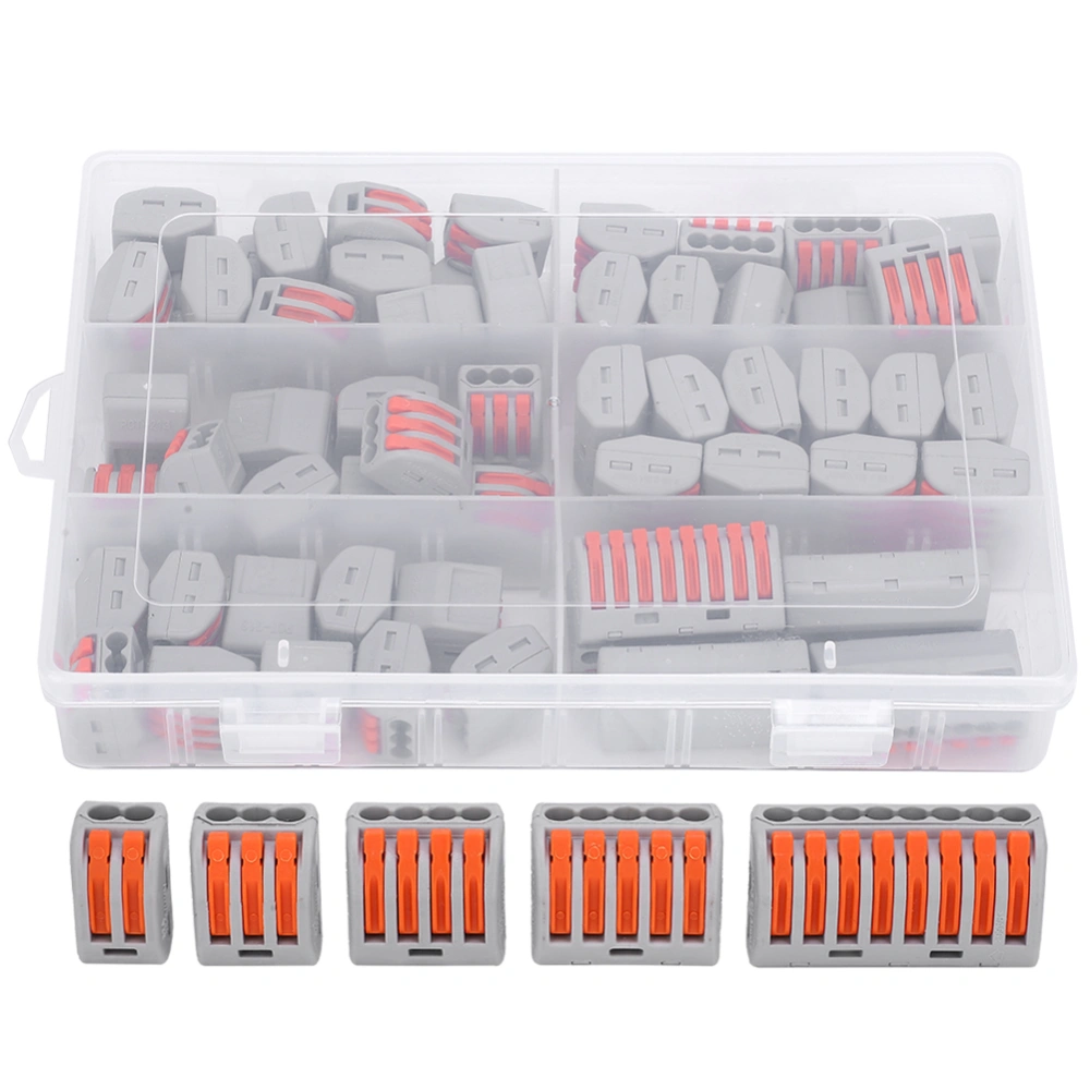 65pc Lever Wire Connectors Compact Splicing Connectors Assortment Kit PCT‑212 213 215