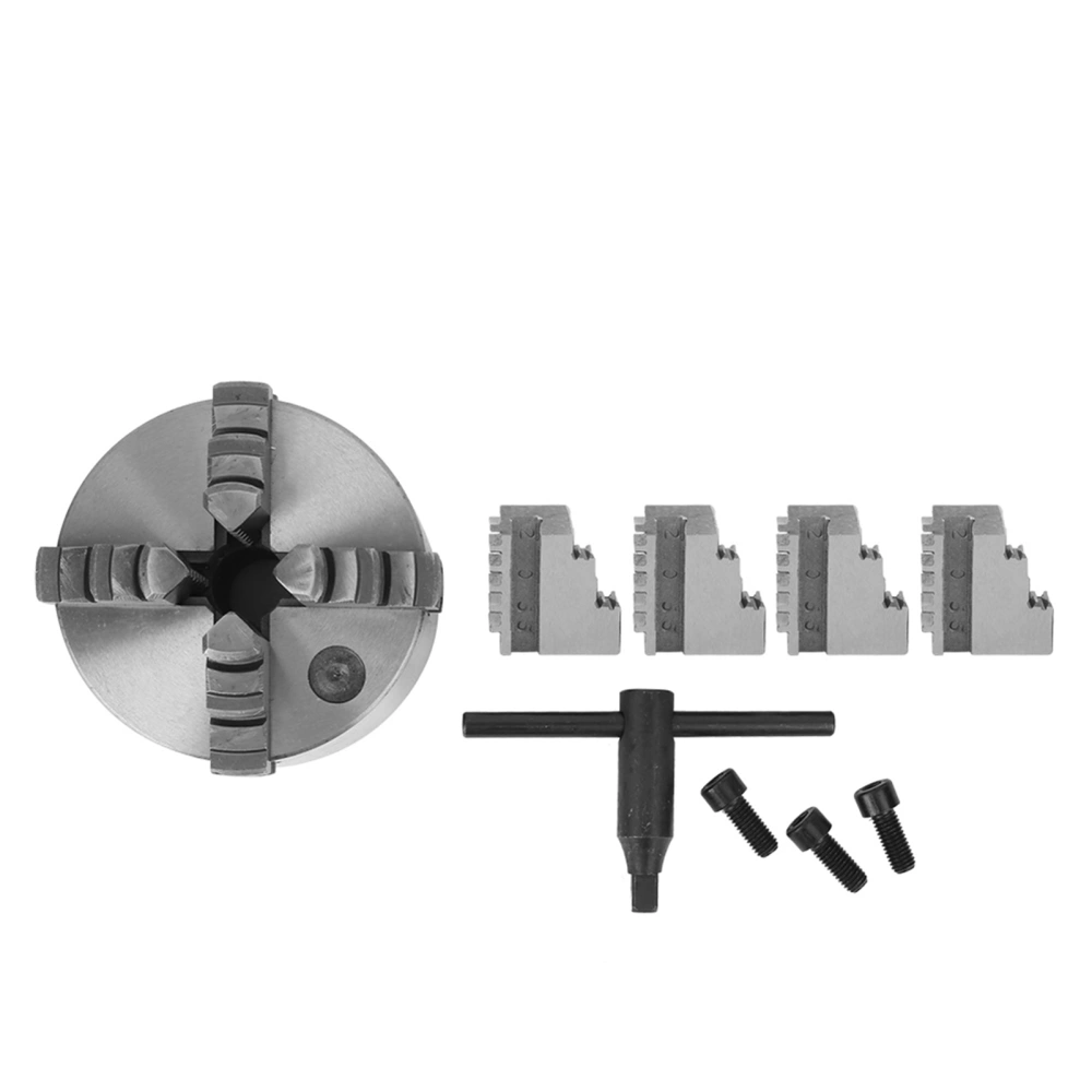 4Jaw Chuck SelfCentering 100mm 3.9in Clamping Range High Accuracy for Lathes Machine