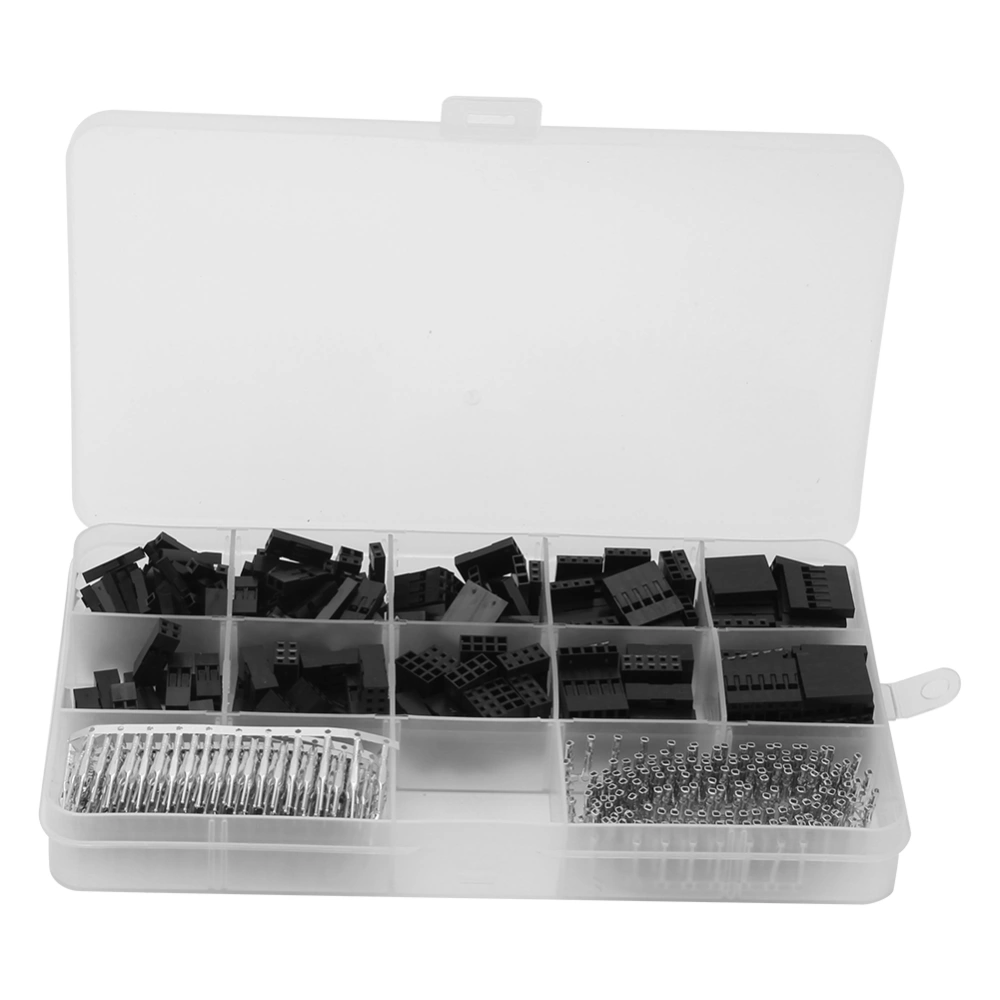 610Pcs Crimp Pin Connector Plug Jumper Terminal Kit Nylon Electrical Auxiliary Materials 2.54mm