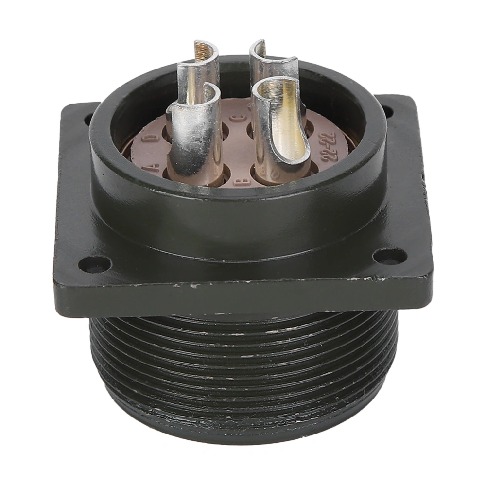 Aviation Socket 4 Pin 2.2KW&#8209;5.5KW Alloy Equipment Plug Motors Industrial Grade Hardware Tools