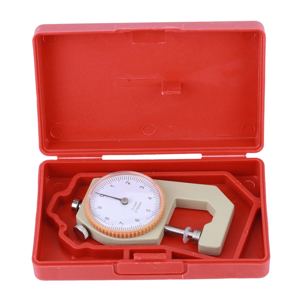 Thickness Gauge Silver Portable Accurate Measuring Jewelry Leather Board Equipment 0‑10mmFlat Head