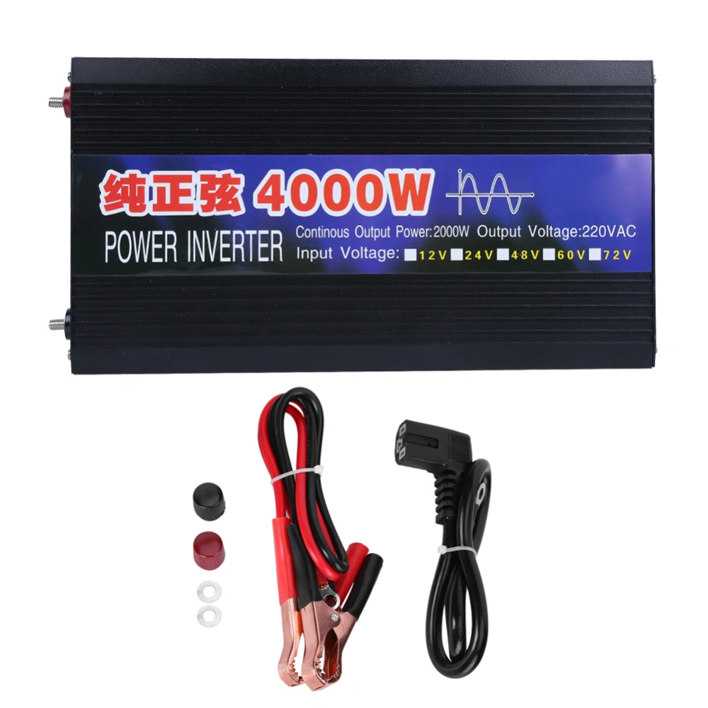 Pure Sine Wave Inverter DC to AC Converter Car DC/AC Inverters 4000W Dual Digital DisplayDC24V to AC220V