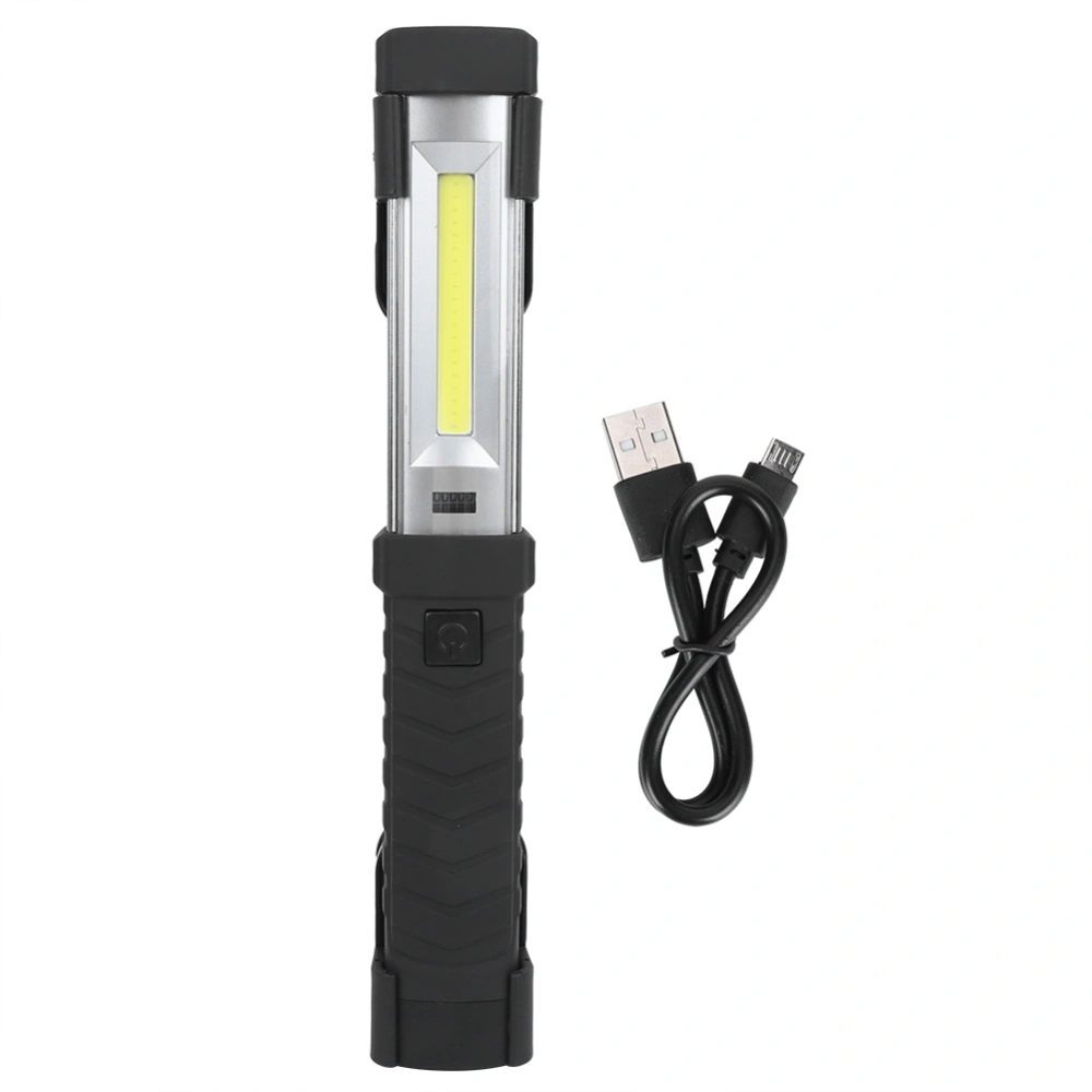 Magnetic Inspection Light Multifunctional Pen&#8209;Shaped USB Charging ABS Waterproof Black