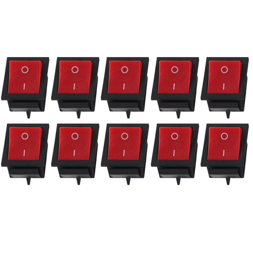 10PCs 2-Position Switch Rocker On/Off 4-Pin KCD4 Heat Resistance for Household Appliances