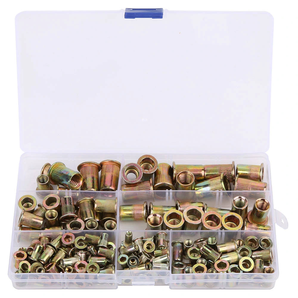 165pcs / Box Portable Zinc Alloy Rivet Nut Insert Nut Accessory Set M3 M4 M5 M6 M8 M10