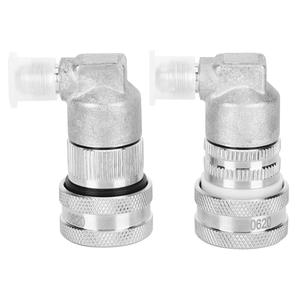 2PCs Keg Coupler Adapter Quick Connector Dispenser Stainless Steel Ball&#8209;Lock MFL1/4&#8209;Inch