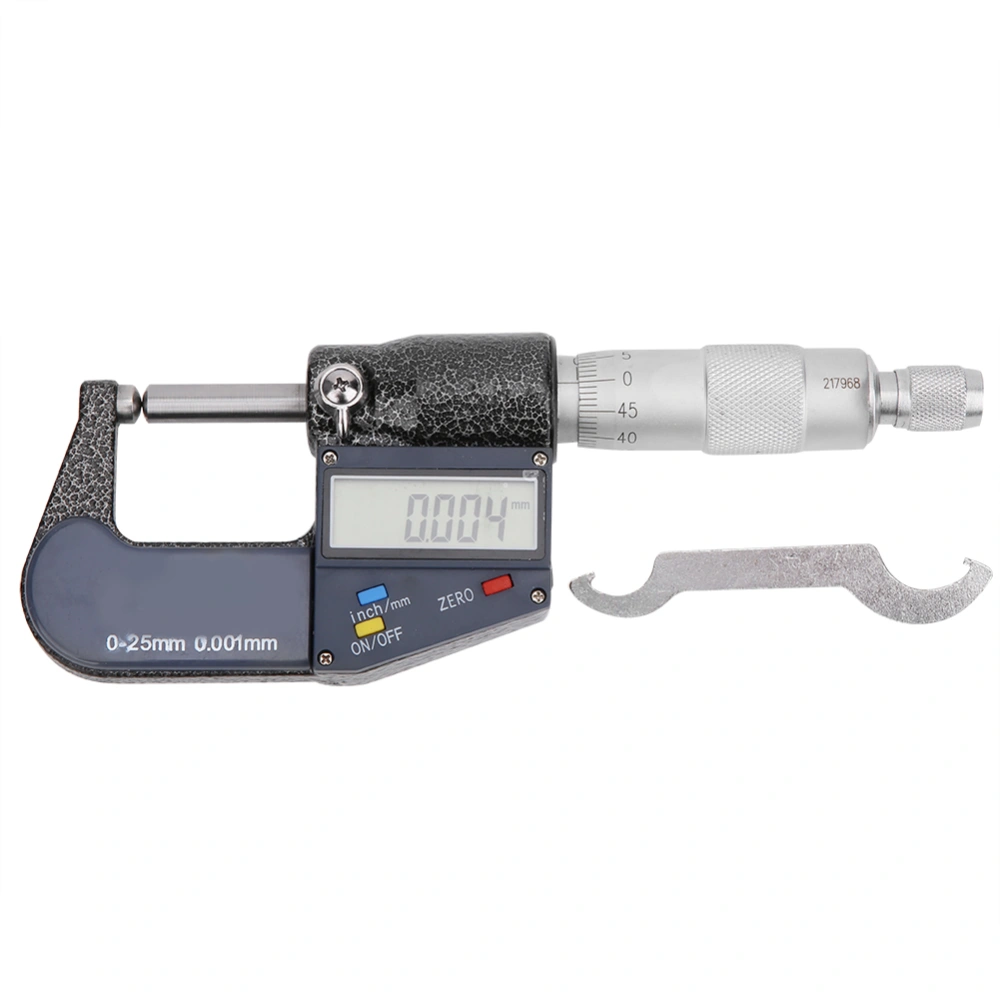 Micrometer Double Round Head Digital Stainless Steel 0‑25mm Metric 0.001mm/0.0005in