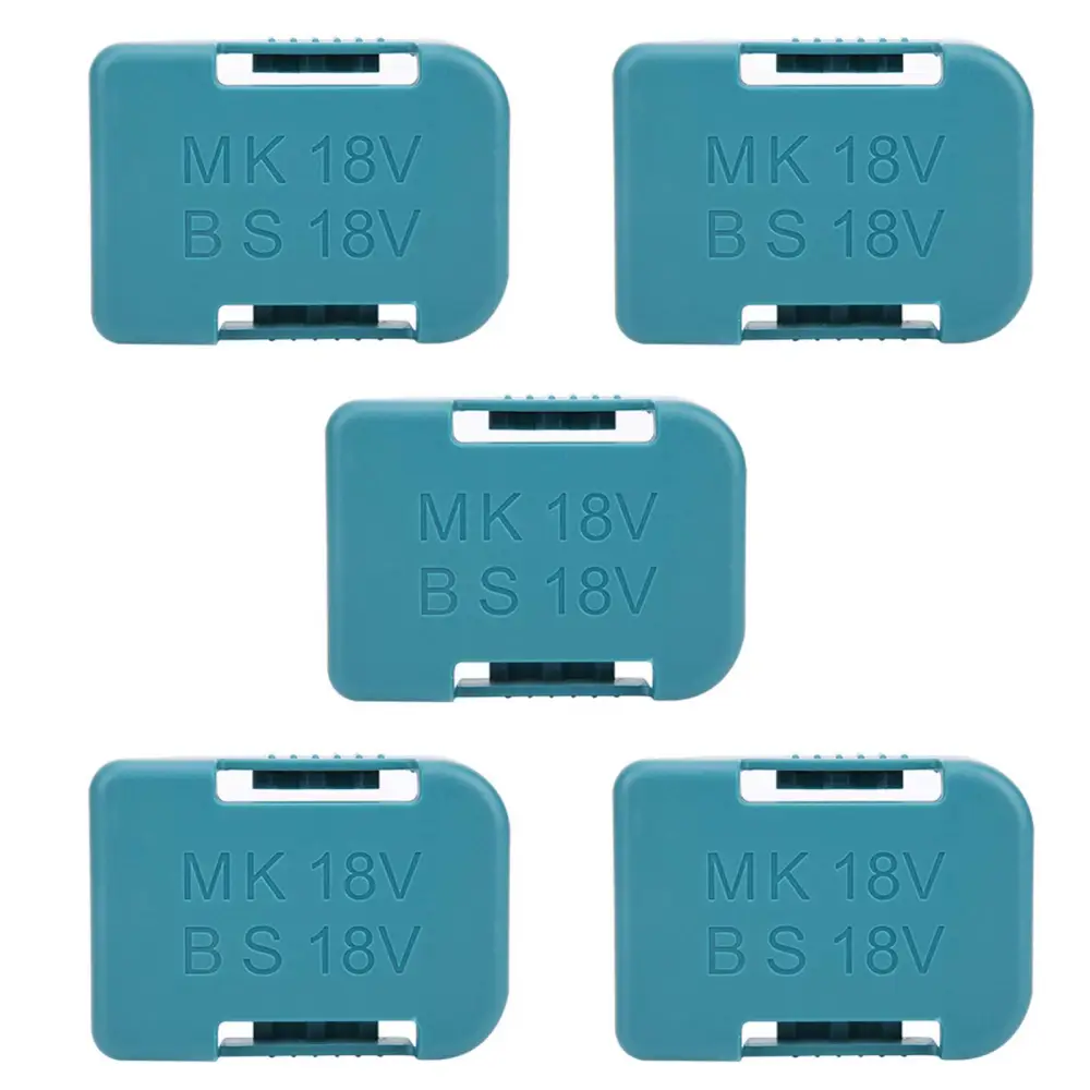 5Pcs Lithium Battery Storage Rack Shelf Bracket Belt Slot for Makita 18V Fixing DevicesCyan