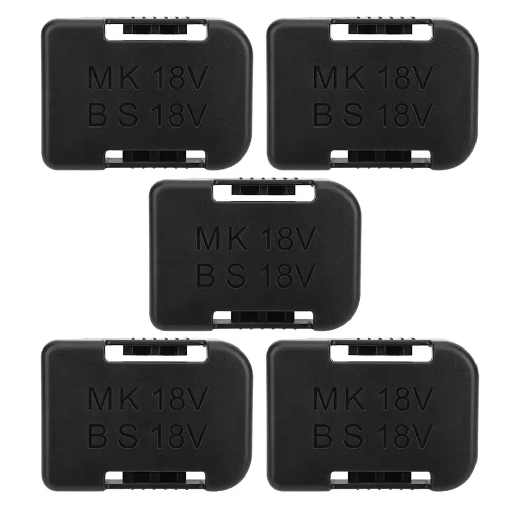 5Pcs Lithium Battery Storage Rack Shelf Bracket Belt Slot for Makita 18V Fixing DevicesBlack