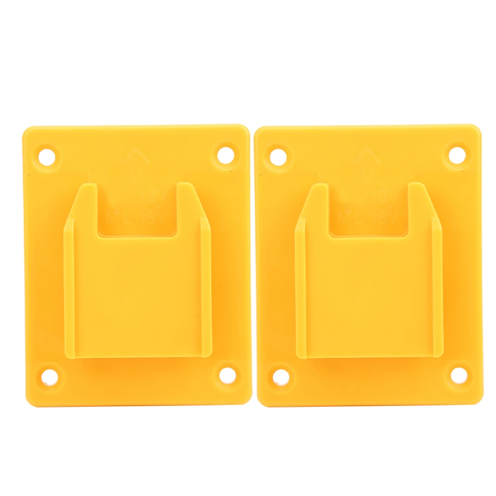 2PCs Suitable for Milwaukee M18 18v / 20V Power Tool Machine Wall Shelf Fixing Devices Jaune