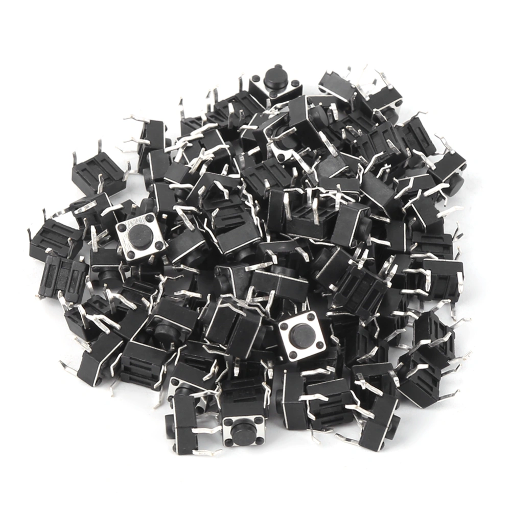 100pcs Momentary Tactile Push Button Switch Mini Micro Tact Switch Accessory 6 x 6 x 4.3mm