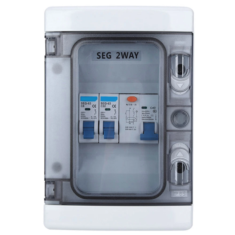 Miniature Circuit Breaker Protection with Waterproof Leakage Switch 40A 30mA RCD +2MCB (6a32A)