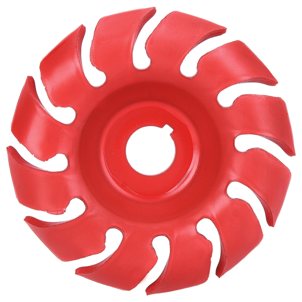 3.5in 12 Tooth Polishing Disc Red Wheel Woodworking Engraving Tool for Angle Grinder