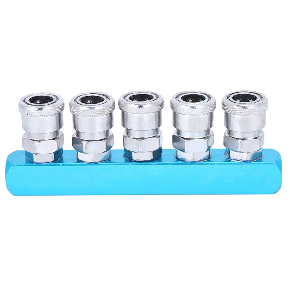 Air Compressor Quick Connector Manifold Fitting C&#8209;Type Aluminum Alloy for Pneumatic Components