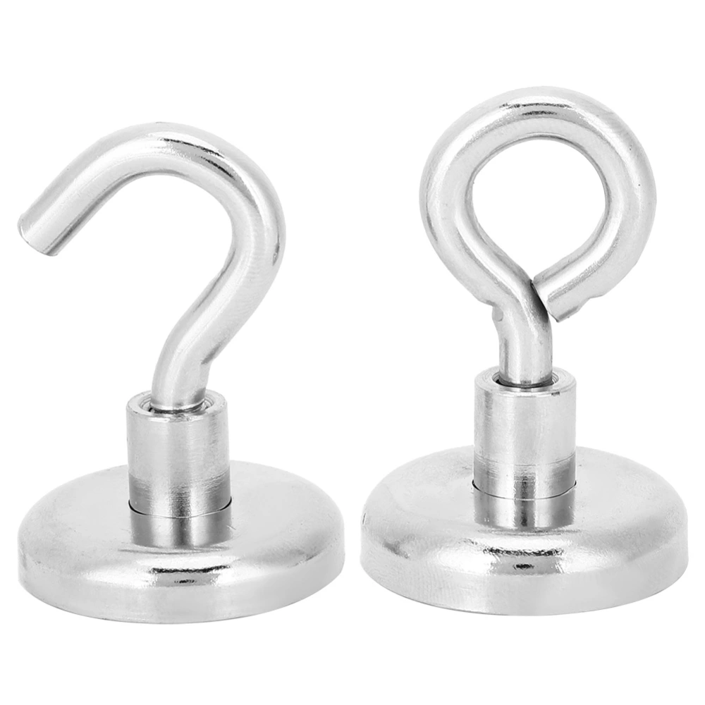 2PCs Magnetic Hook Fishing Tool Magnet Hardware Accessory AntiRust 3Layer Coating N35