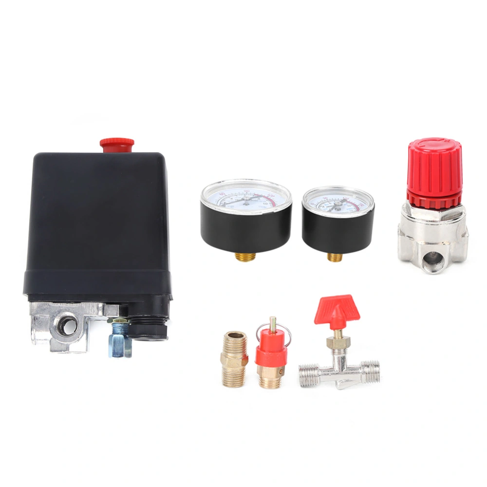 Pressure Control Switch Valve 4-Holes for Air Compressor Manifold Regulators Assembly Parts