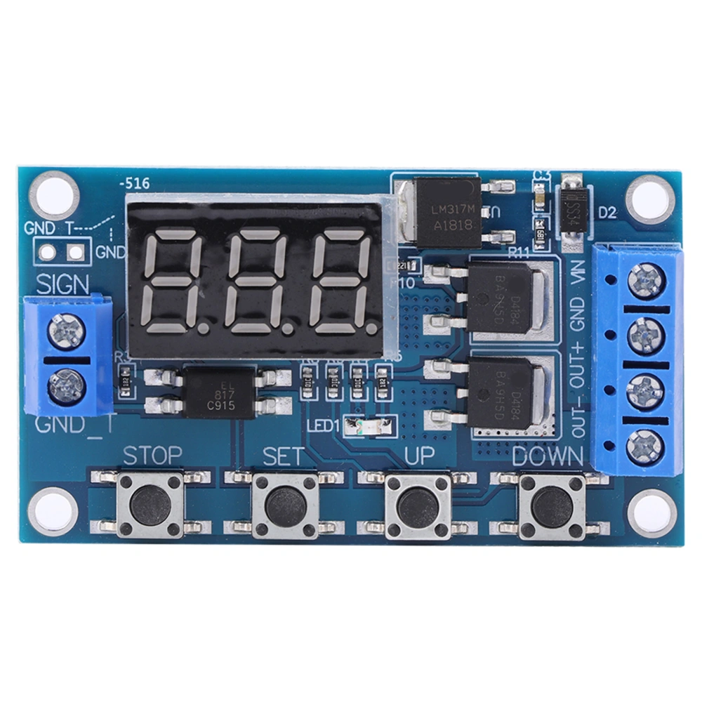 Timer Delay Switch Circuit Board Trigger Cycle Timing Dual MOS Tube Control 12 24V