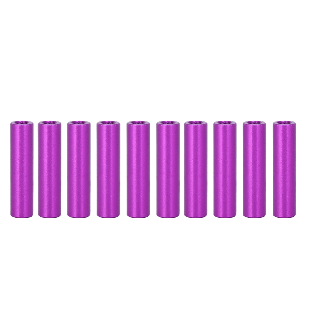 10Pcs M3x20 Round Aluminum Standoff Column Spacer Stud Fastener Rods Purple