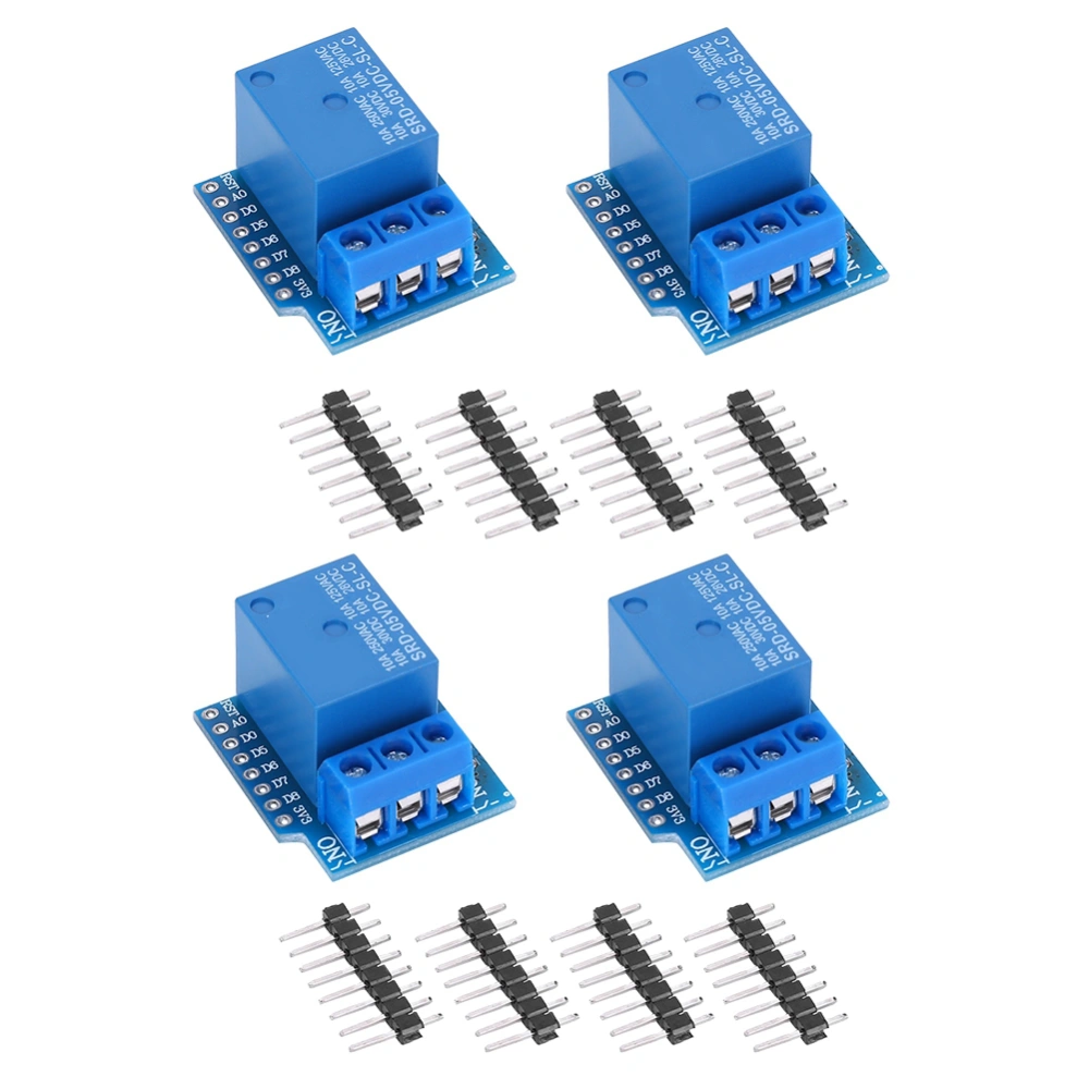 4Pcs 5V Relay Module Electronic Components Fit for D1 Mini 5V High Level Trigger