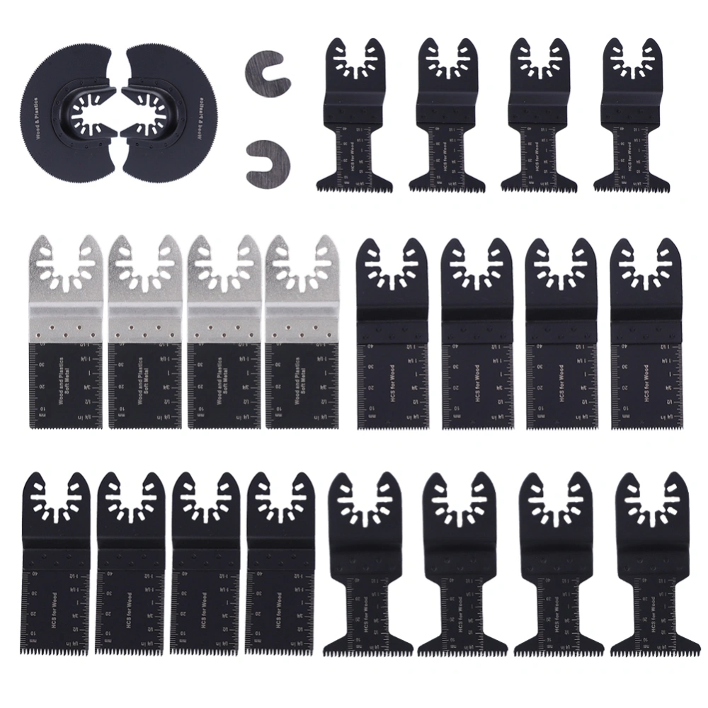 24Pcs/Set Multifunctional Oscillating Blade Saw Cutting Blade for Woodworking Metal