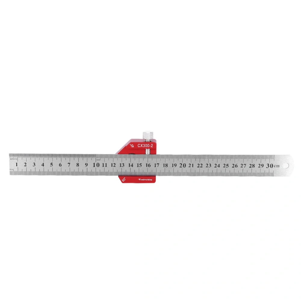 CX300-2 Woodworking Scribing Ruler High Precision Angle Measure Carpenter Marking Tool