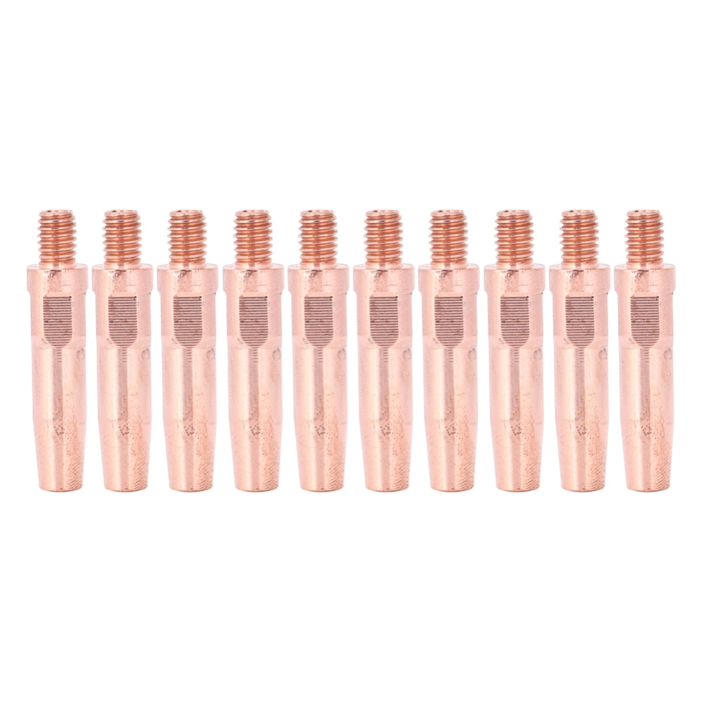 10pcs MIG Welding Torch Contact Tips Chrome Zirconium Copper Conductive Nozzle 45x1.2mm