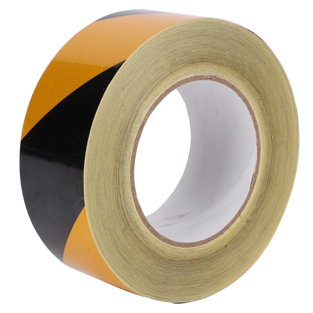 50mm x 46m Safety Reflective Tape Black Yellow Warning Self Adhesive Tapes Accessories