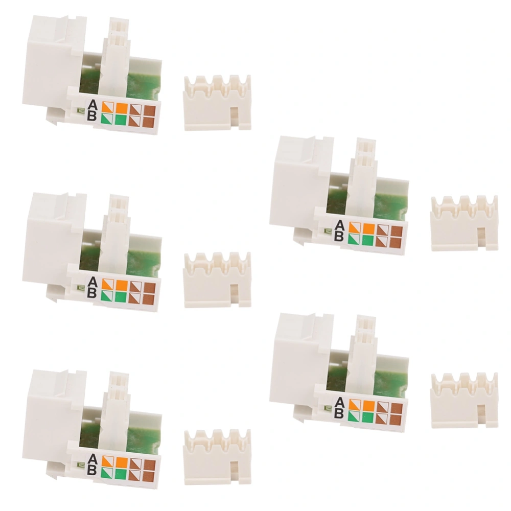 5PCs Information Modules Voice Phone Wiring Accessory Single Port RJ11 Cat3 with Dust Cover