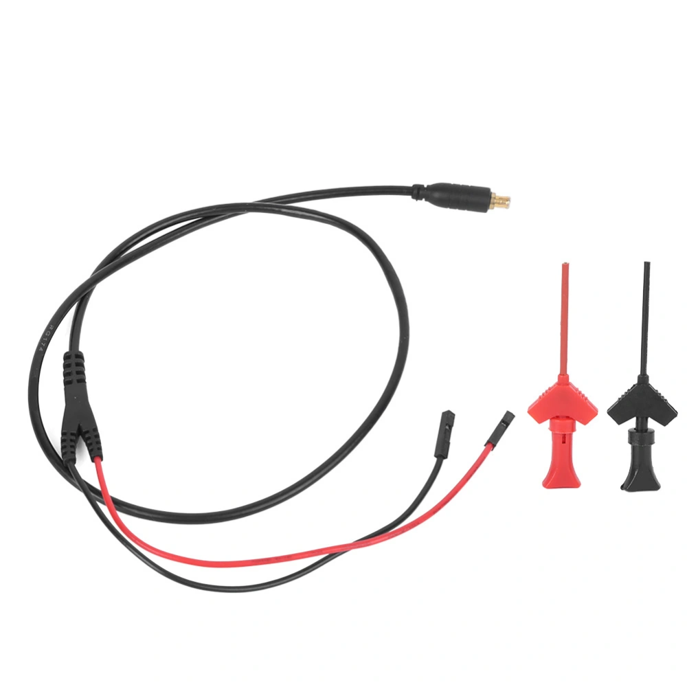 Test Cable Jumper Wire Connector with 2mm Testing Hook Red Black Opening for Oscilloscopes