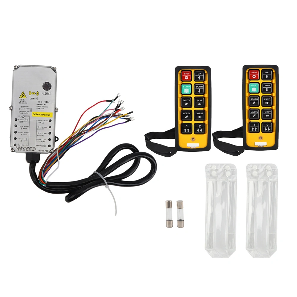 Industrial Remote Controller Double Handle Waterproof Acid Oil Resistant for Electric HoistDC24V