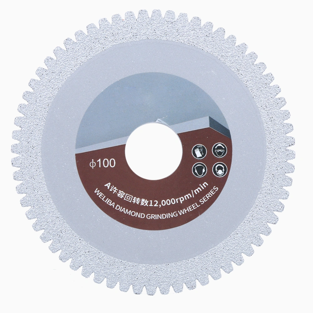 Diamond Saw Blade Brazed Sawtooth Slice Polishing Products Accessories 100mm 60Grit