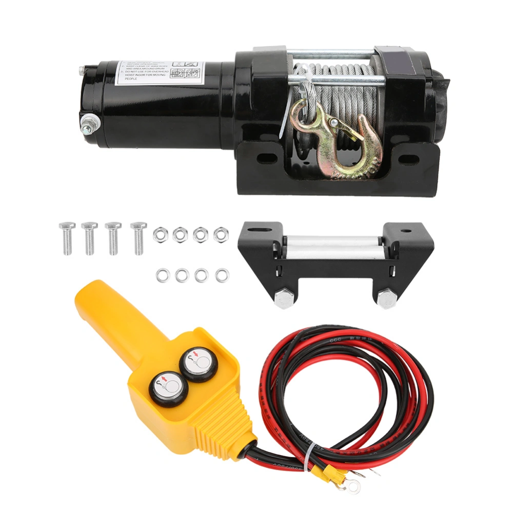 Electric Winch Mechanical Accessory Industrial Tool 12V 3500lb Durable for Off Road Vehicle