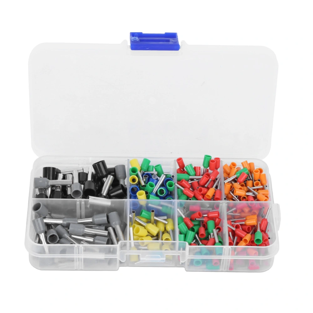 400Pcs Insulated End Terminal Plastic European Tube Type Connector with Storage Box