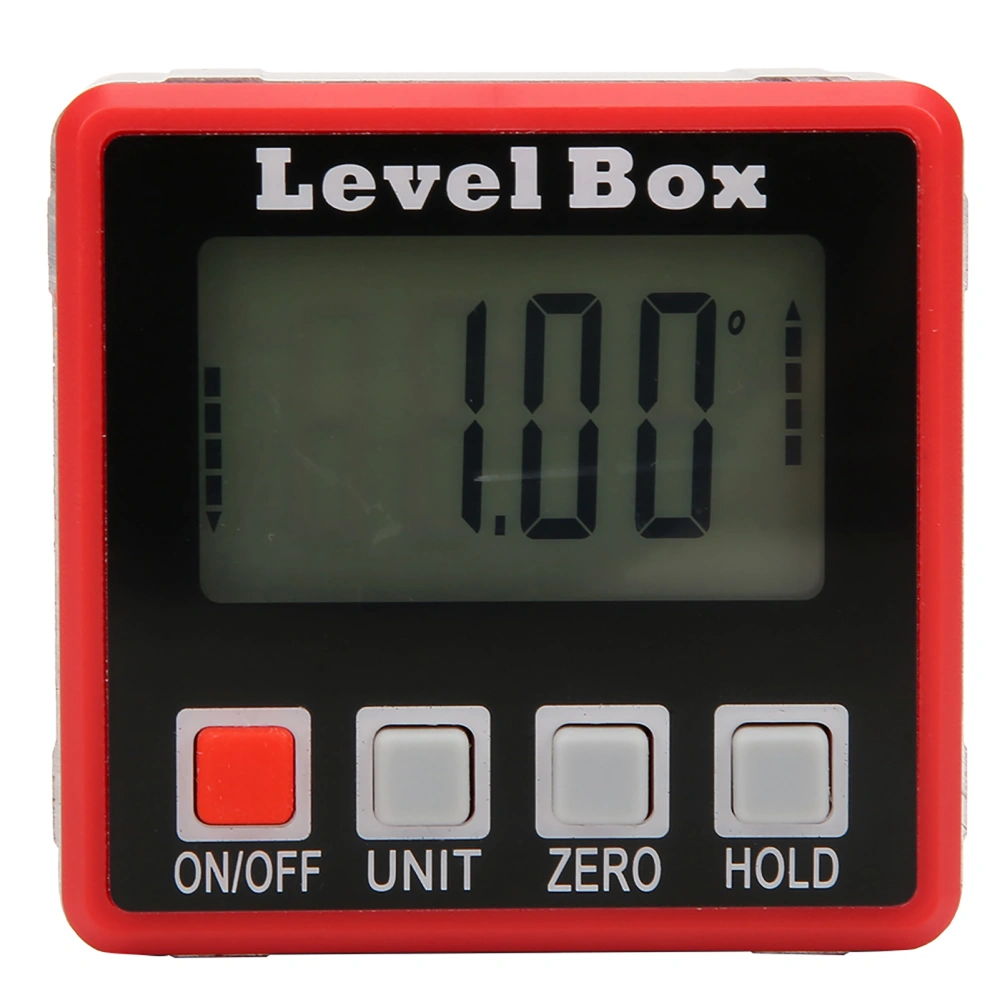 Digital Display Angle Meter Measurement Tool Automatic Backlight 4 Button Built In Magnet