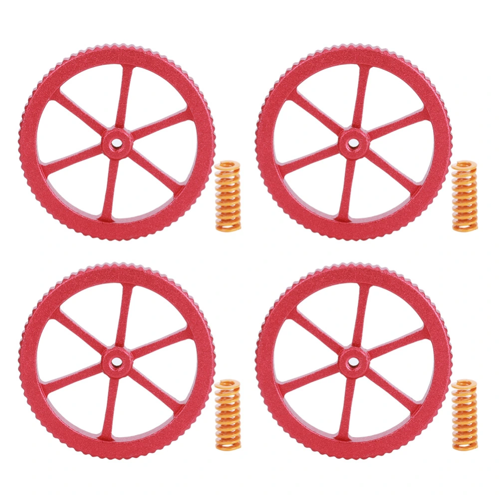 4Pcs Aluminium Alloy Hand Twisted Leveling Nut Spring Kit Replacement Accessories Fit for Ender