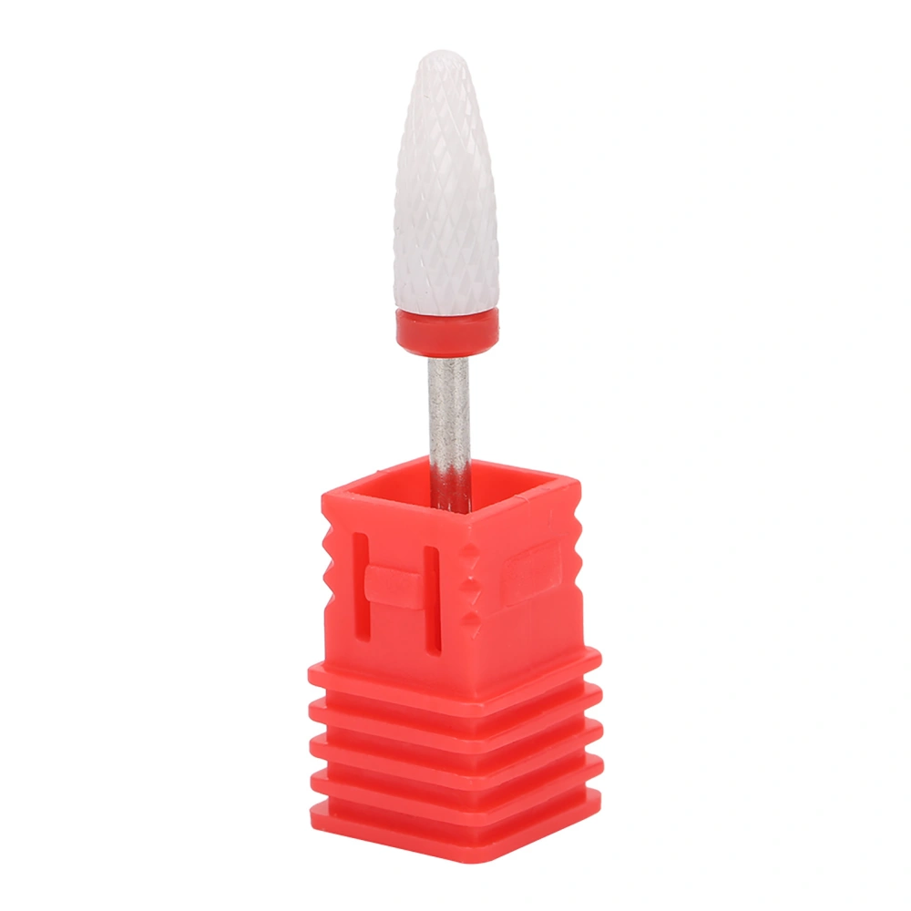 Nail Drill Bit Corn Head shape Electric Grinding Machine Accessories Lightweight Portable(Broyage fin F Bote rouge )