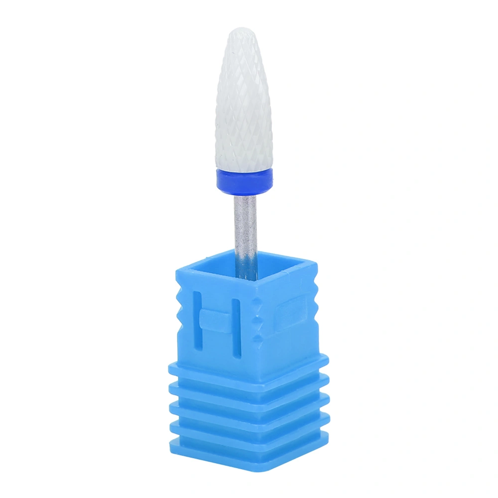 Nail Drill Bit Corn Head shape Electric Grinding Machine Accessories Lightweight Portable(Bote bleue M de meulage moyen )