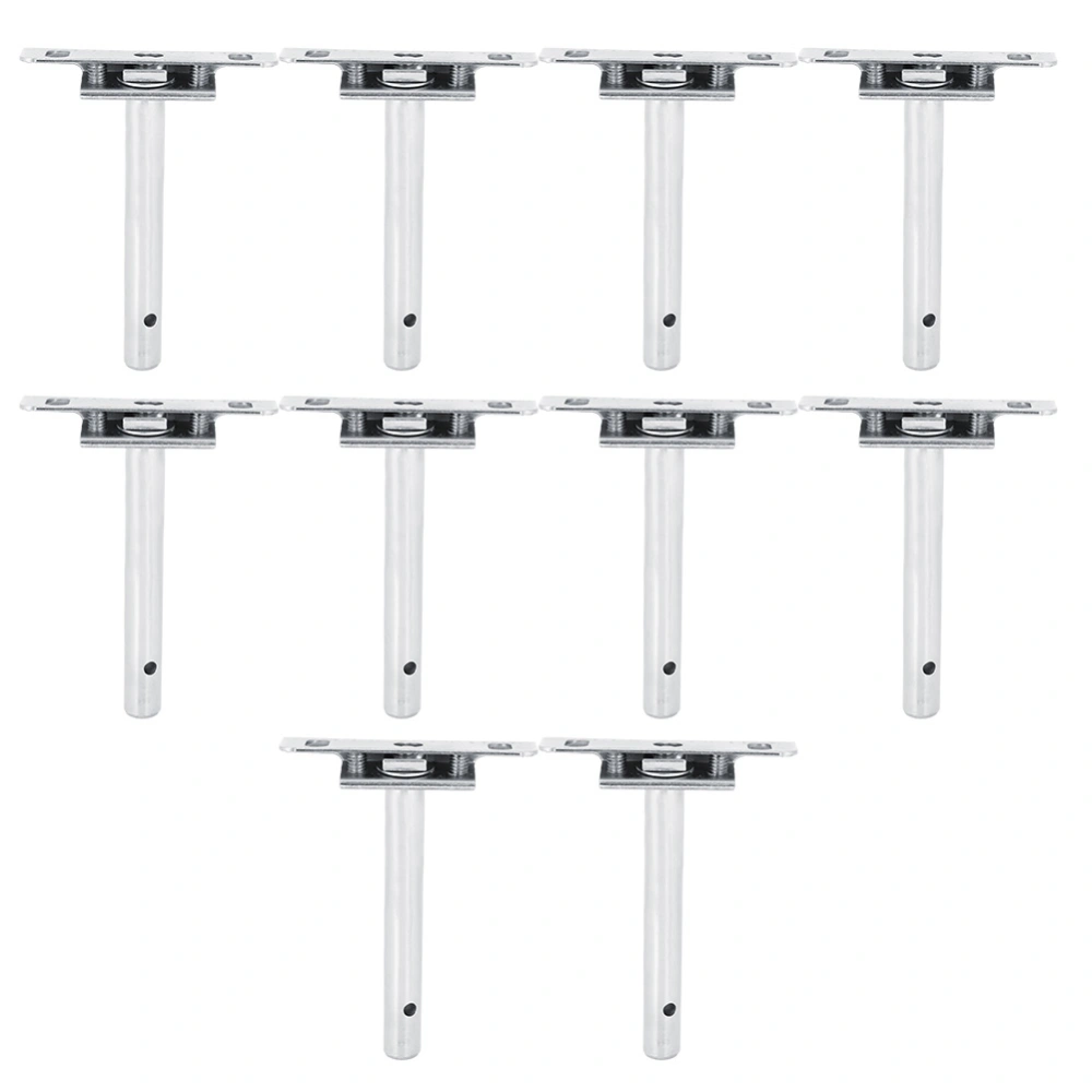 10pcs 4in Floating Shelf Bracket Concealed Mounting Plate Shelf Support for Wall Bookshelf