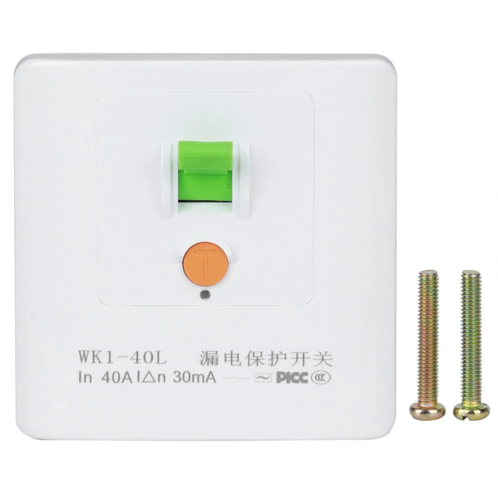 40A Electric Leakage Protector Wall Socket Switch for Air Conditioner Electric Water Heater